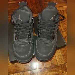Kids' Jordan 4 Retro Black Graphite